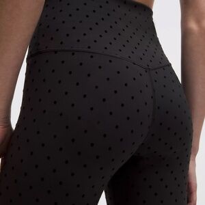 LULULEMON Align High-Rise Pant 28" Flocked Polka Flock Black 14 NEW